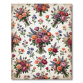 Rose Orchid Bouquet Floral Arrangement Rug