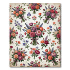 Rose Orchid Bouquet Floral Arrangement Rug