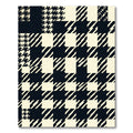Monochrome Geometric Houndstooth Check Grid Rug