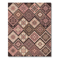 Pink Tan Diamond Tribal Ornament Rug