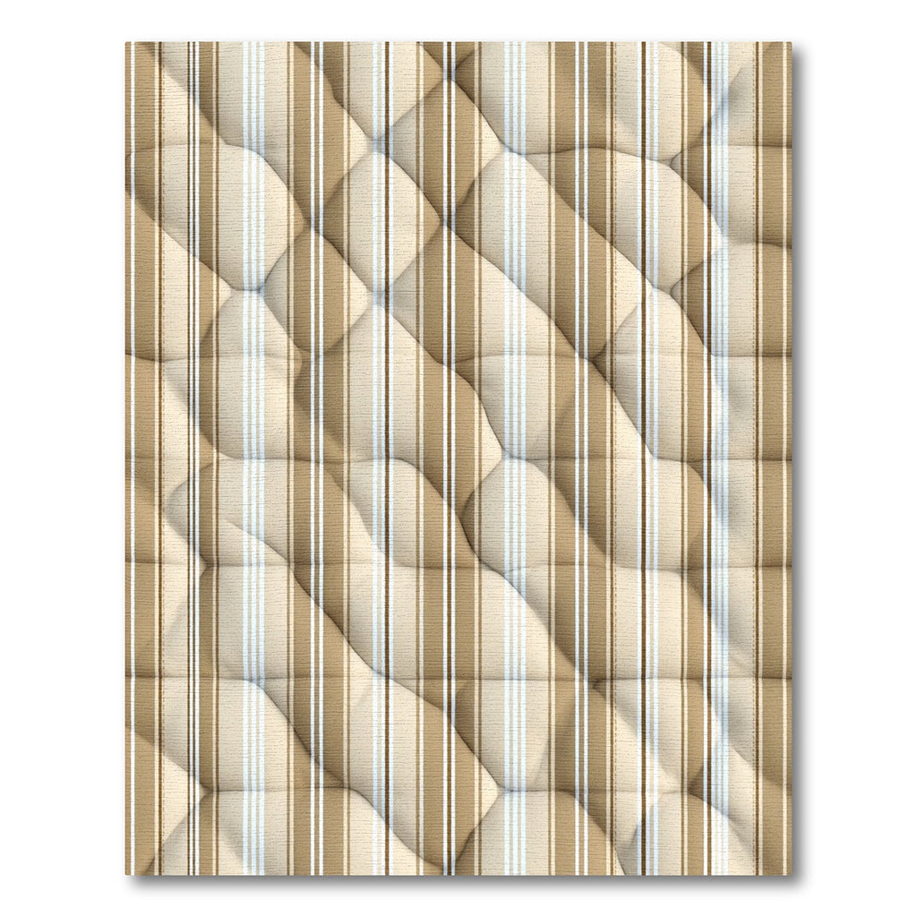 Seaside Tan Pinstripe Quilted Rug