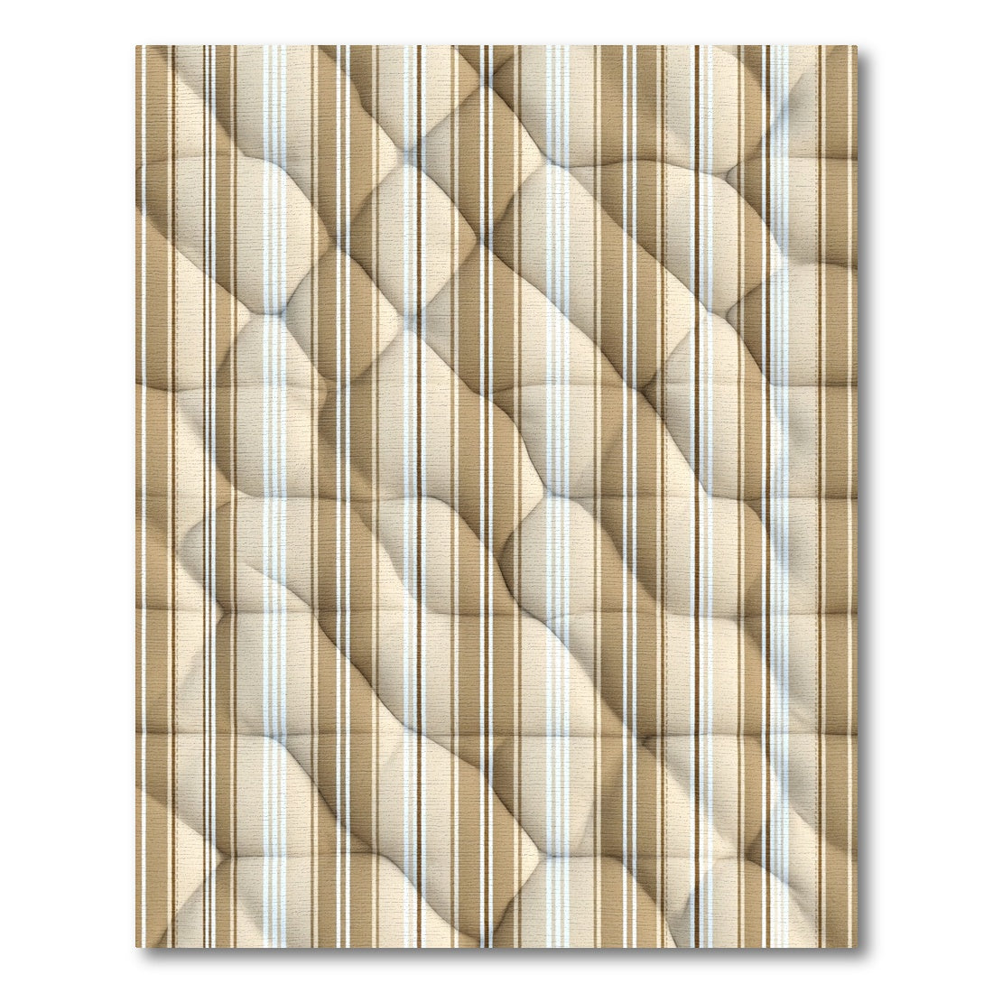 Seaside Tan Pinstripe Quilted Rug