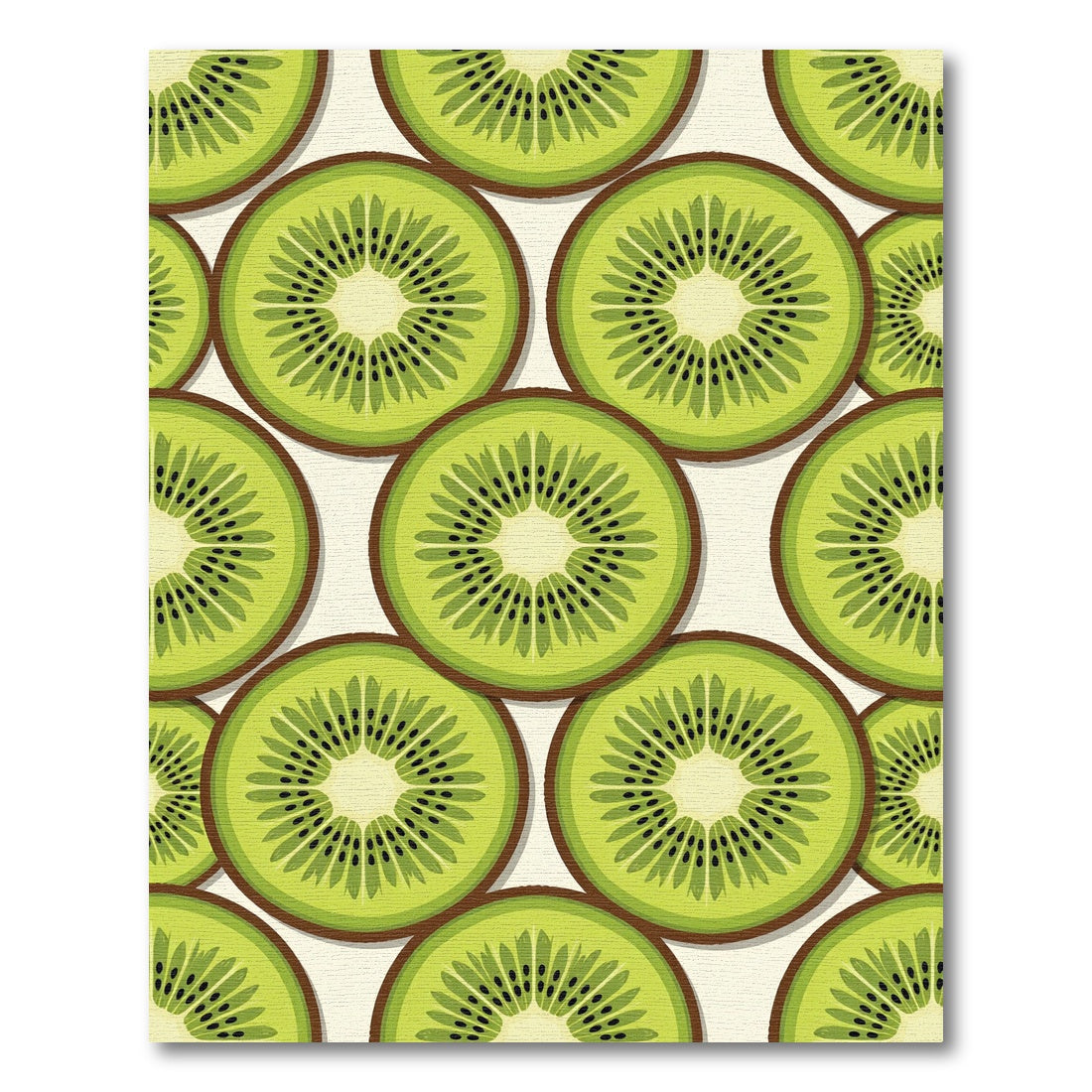 Vibrant Fresh Sliced Kiwi Fruit Rug