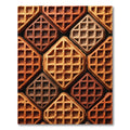 Toasted Golden Waffle Grid Texture Rug