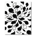 Monochromatic Floating Petal Botanical Art Rug