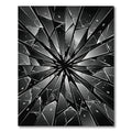 Monochrome Shattered Glass Geometric Area Rug