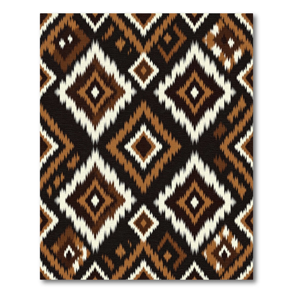 Earthy Diamond Ikat Medallion Rug