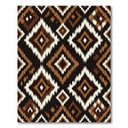 Earthy Diamond Ikat Medallion Rug