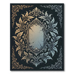 Ornate Baroque Gold and Silver Filigree Rug