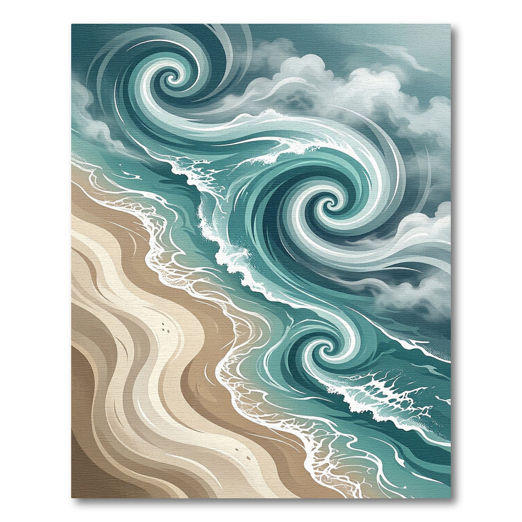 Ocean Swirl Turquoise Sand Rug