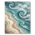 Ocean Swirl Turquoise Sand Rug