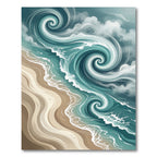Ocean Swirl Turquoise Sand Rug