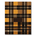 Golden Brown Plaid Tartan Check Rug