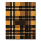 Golden Brown Plaid Tartan Check Rug
