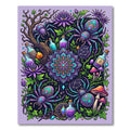 Mystical Purple Spider Mandala Enchanted Forest Rug