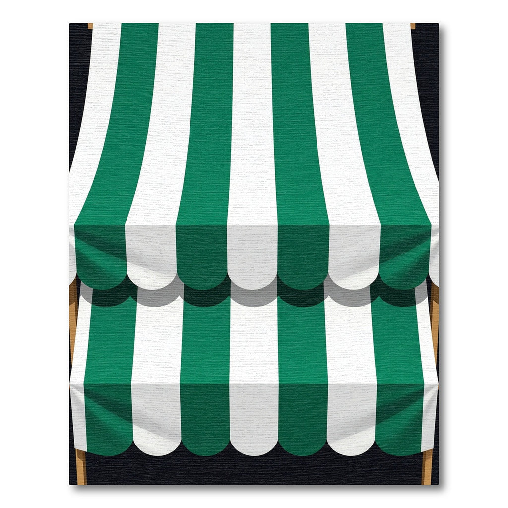 Emerald White Stripe Canopy Shade Rug