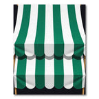 Emerald White Stripe Canopy Shade Rug