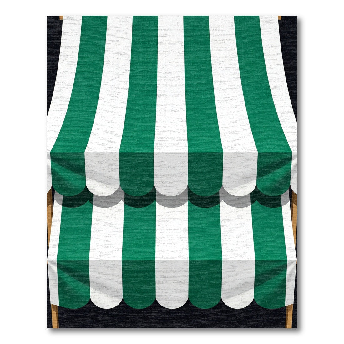 Emerald White Stripe Canopy Shade Rug