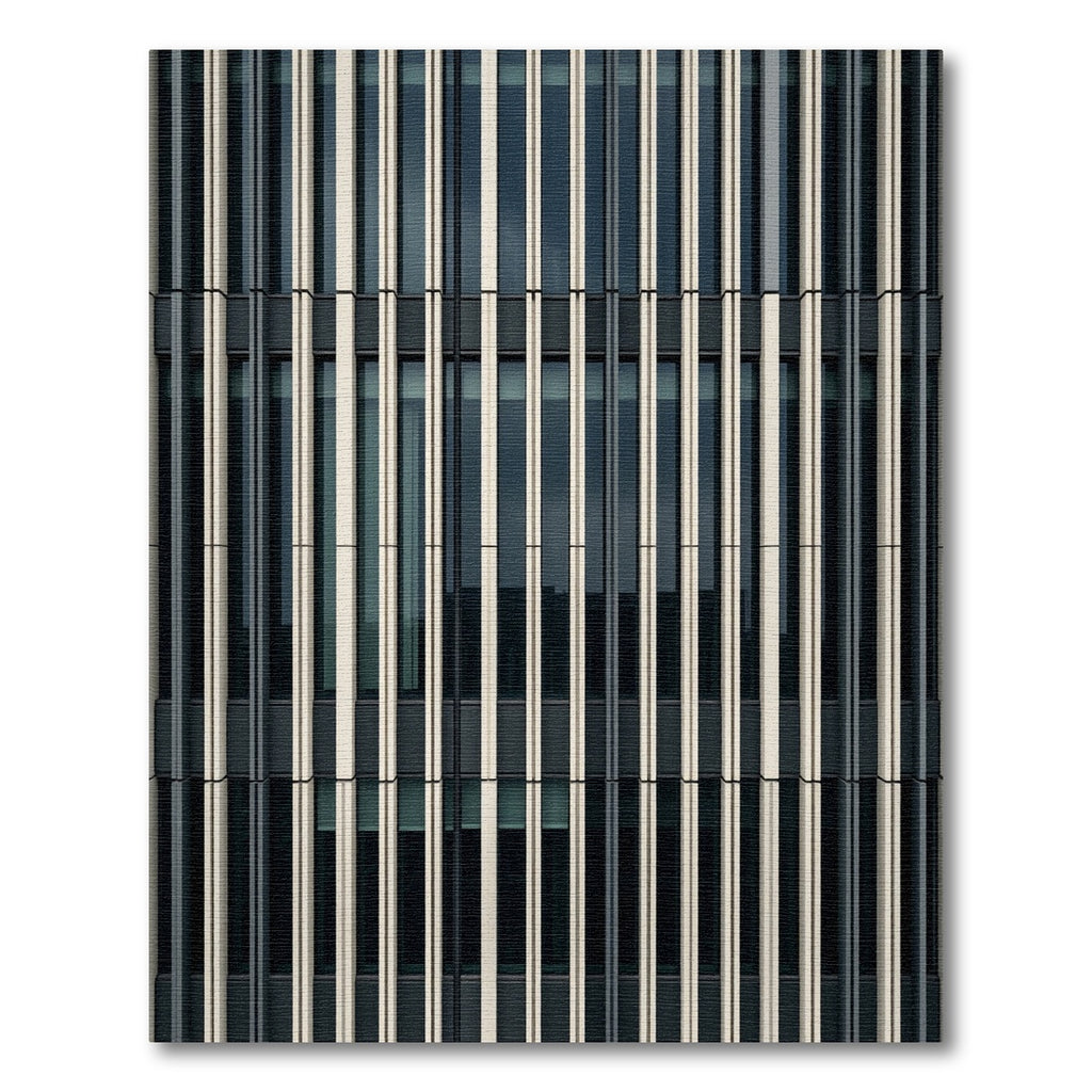 Minimalist Monochrome Vertical Skyscraper Stripe Rug