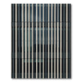 Minimalist Monochrome Vertical Skyscraper Stripe Rug