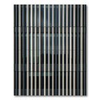 Minimalist Monochrome Vertical Skyscraper Stripe Rug