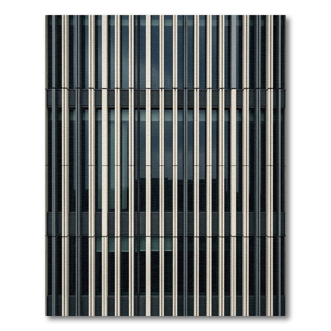 Minimalist Monochrome Vertical Skyscraper Stripe Rug