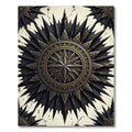 Celestial Gold and Black Starry Medallion Rug