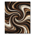 Chocolate Swirl Abstract Flowing Rug