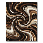 Chocolate Swirl Abstract Flowing Rug