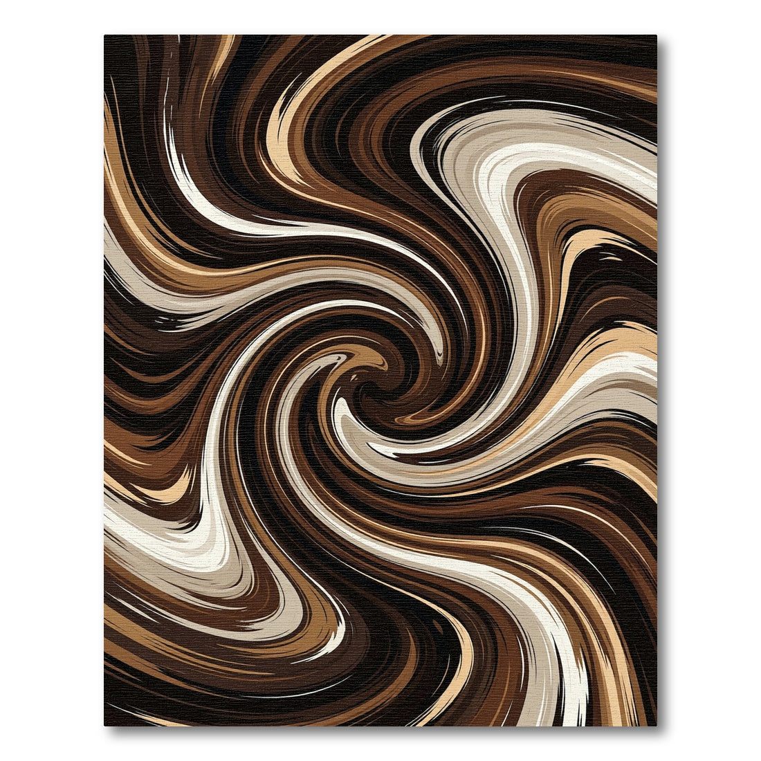Chocolate Swirl Abstract Flowing Rug