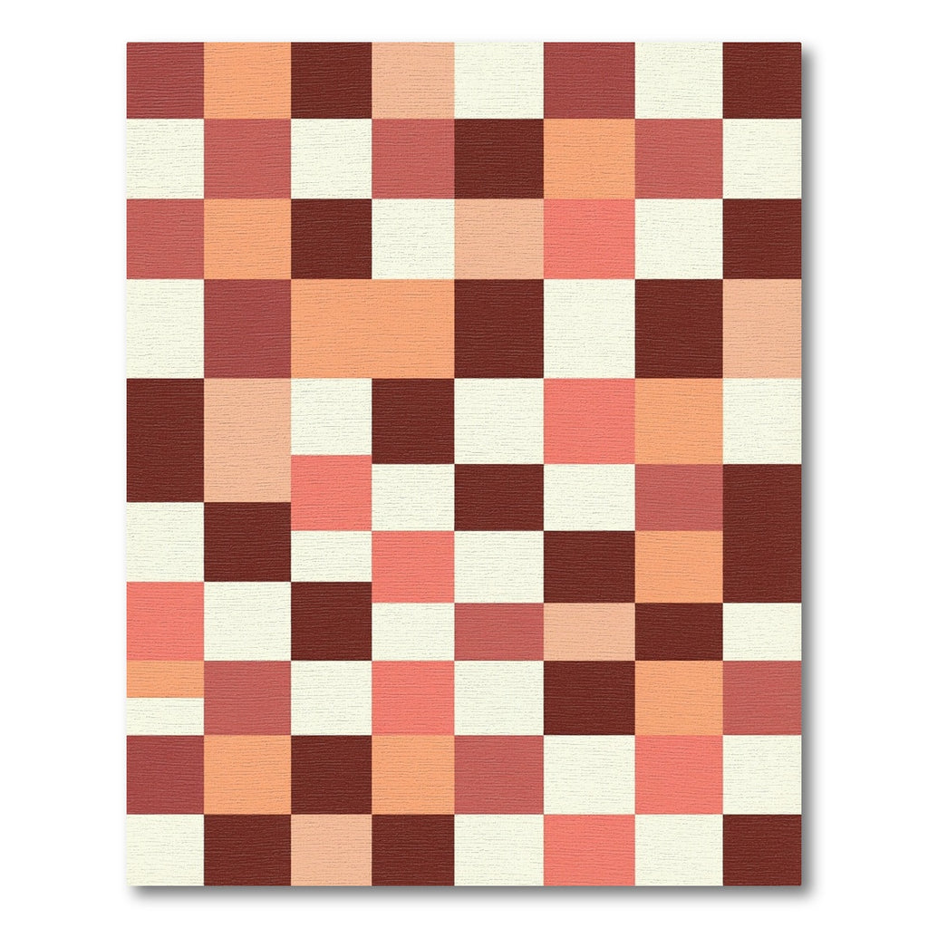 Terracotta Square Checkerboard Loom Rug