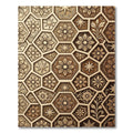 Brown Geometric Floral Medallion Hexagon Rug