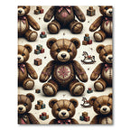 Whimsical Teddy Bear Toy Patchwork Rug