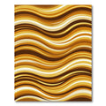 Golden Brown Wavy Swirl Abstract Rug