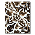 Earth Tone Tropical Abstract Foliage Rug