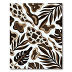 Earth Tone Tropical Abstract Foliage Rug