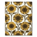 Golden Brown Sunflower Botanical Rug