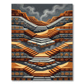 Tribal Terraced Canyon Steps Rug