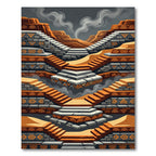 Tribal Terraced Canyon Steps Rug