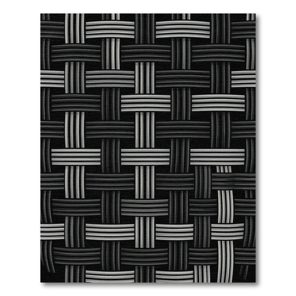 Modern Monochromatic Interwoven Structural Grid Rug