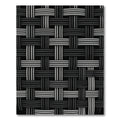 Modern Monochromatic Interwoven Structural Grid Rug