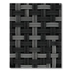 Modern Monochromatic Interwoven Structural Grid Rug