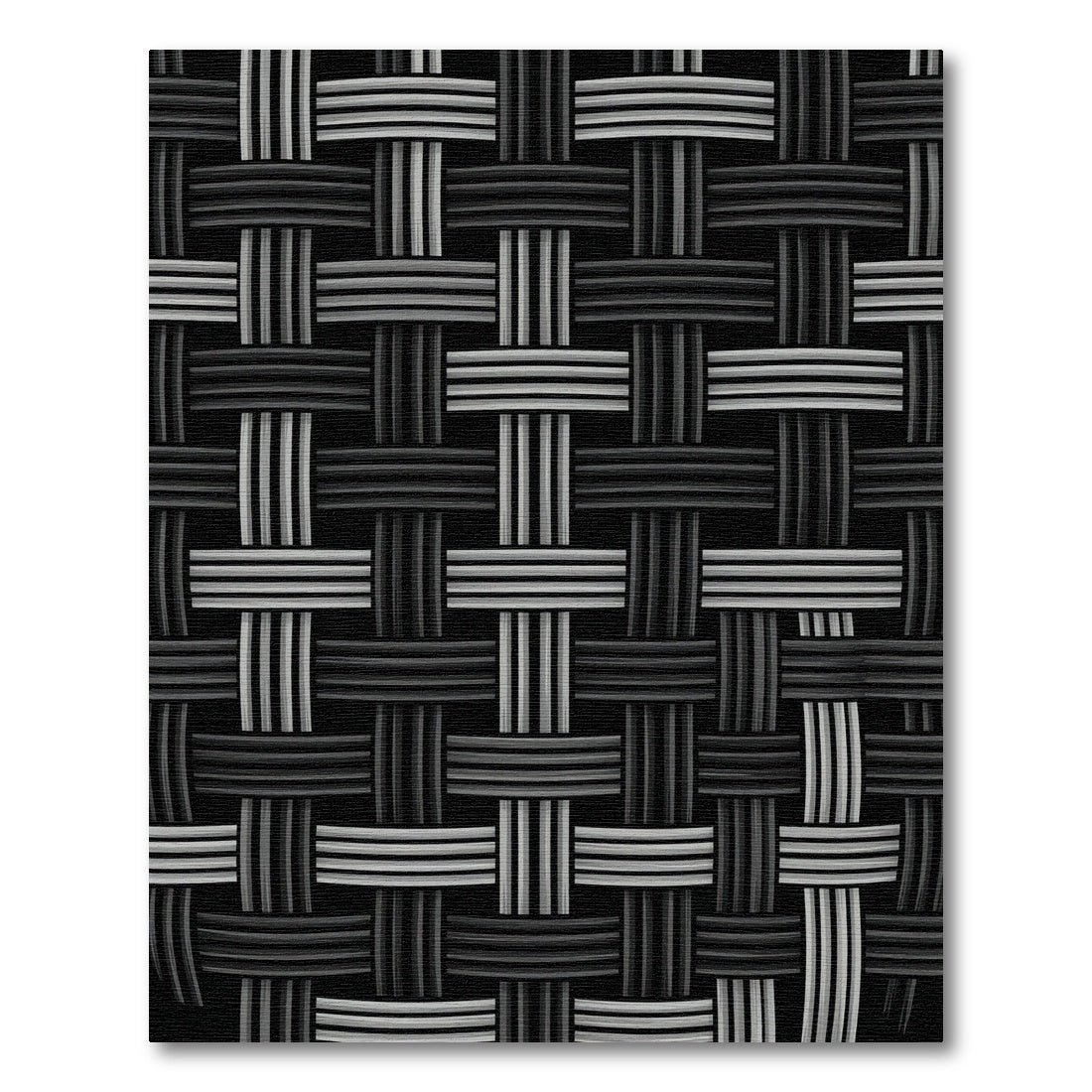 Modern Monochromatic Interwoven Structural Grid Rug