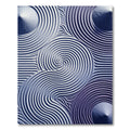 Indigo Swirling Concentric Circles Rug