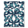 Elegant Teal Ribbons and Bows Rug