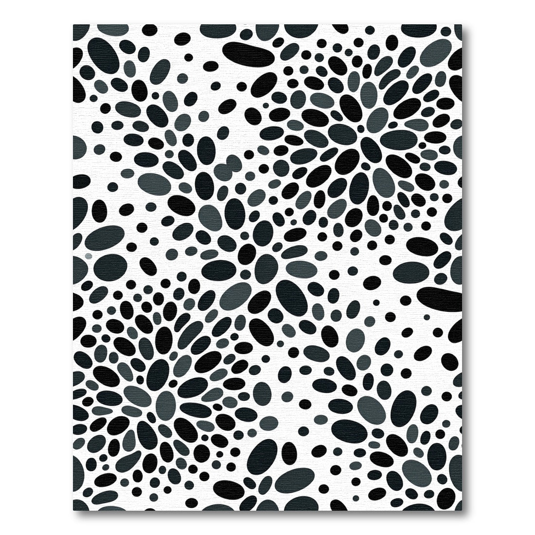 Monochromatic Oval Burst Abstract Rug