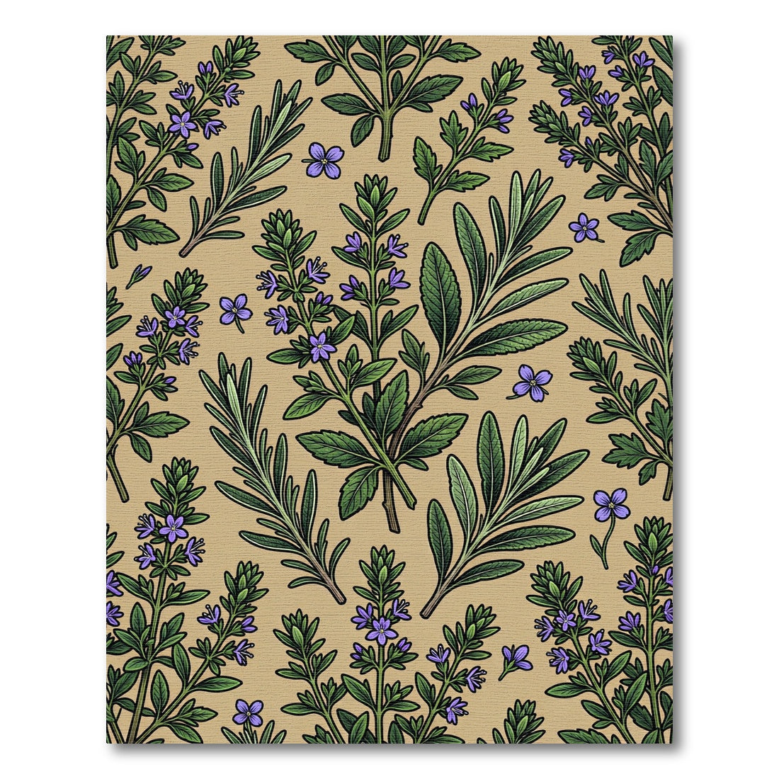 Botanical Herb Garden Earthy Sage Rug