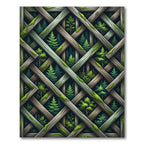 Mossy Lattice Forest Canopy Rug