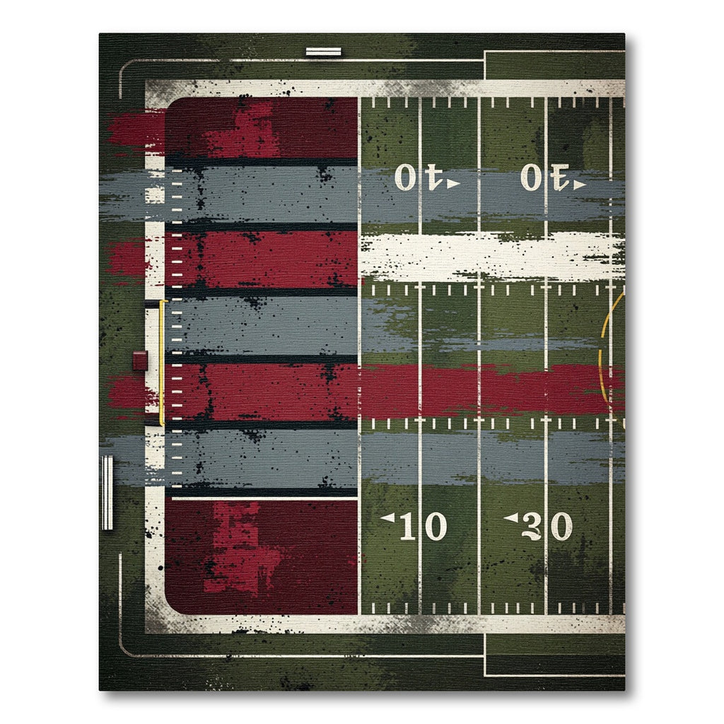 Distressed Grid Iron Field Area Rug