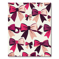 Chic Burgundy and Pink Ribbon Bows Rug